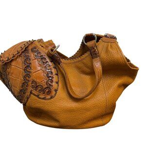 Brighton Brown Leather Hobo Bag With Heart Charm Accent